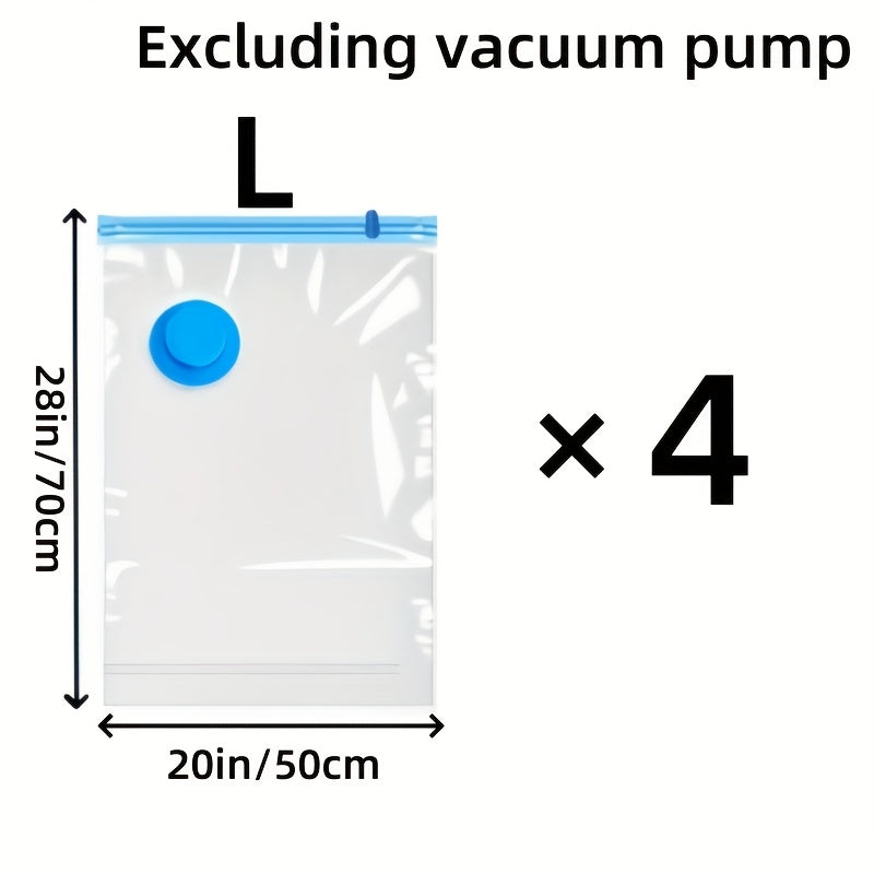 Extra Large Vacuum Storage Bags — Reusable Space-Saving Set 6