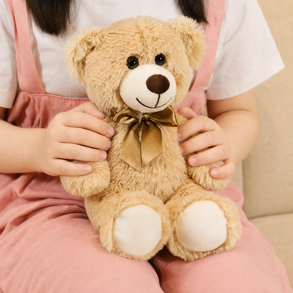 Teddy Bear Plush Toy with Satin Bow — 25–30 cm Soft Gift 3