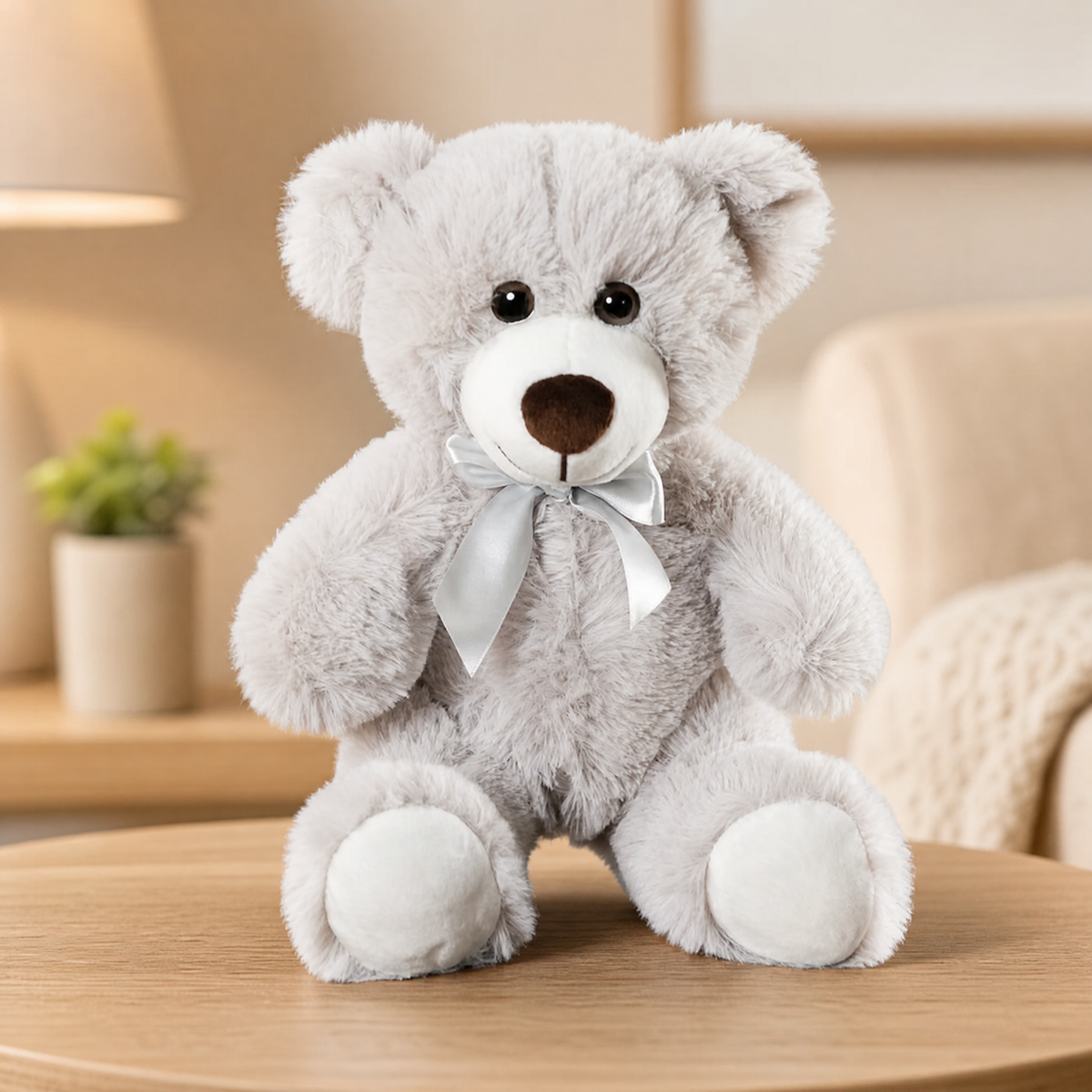 Teddy Bear Plush Toy with Satin Bow — 25–30 cm Soft Gift 10