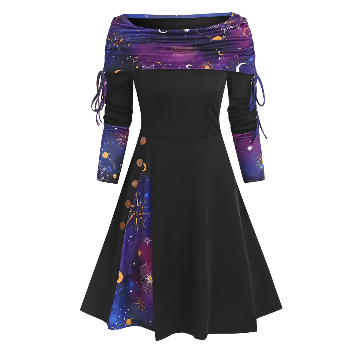 Women's Off-Shoulder Fitted Midi Dress — Bardot Style 5
