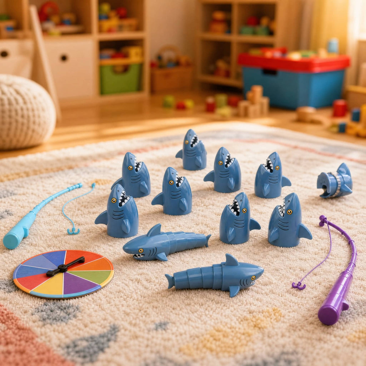 Shark Fishing Board Game for Kids — Battery-Free Family Fun 6