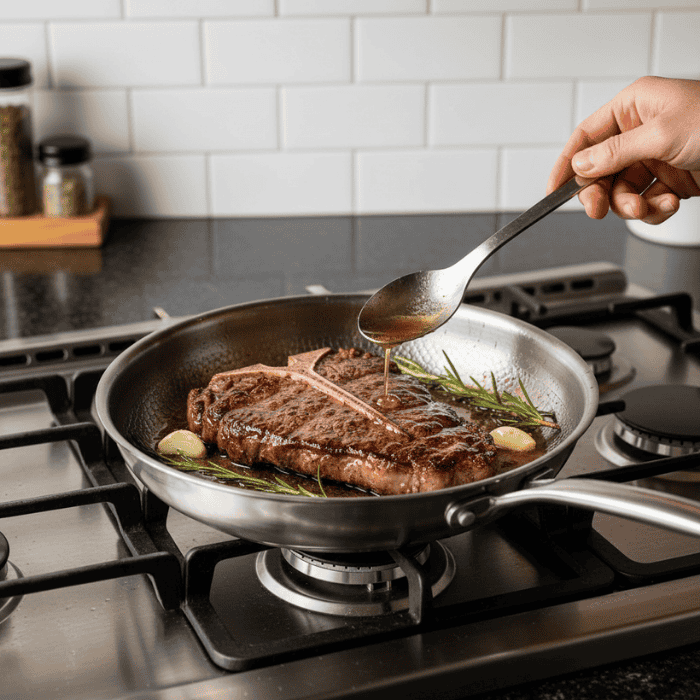 Coating-Free Stainless Steel Frying Pan — All Hob Types 1