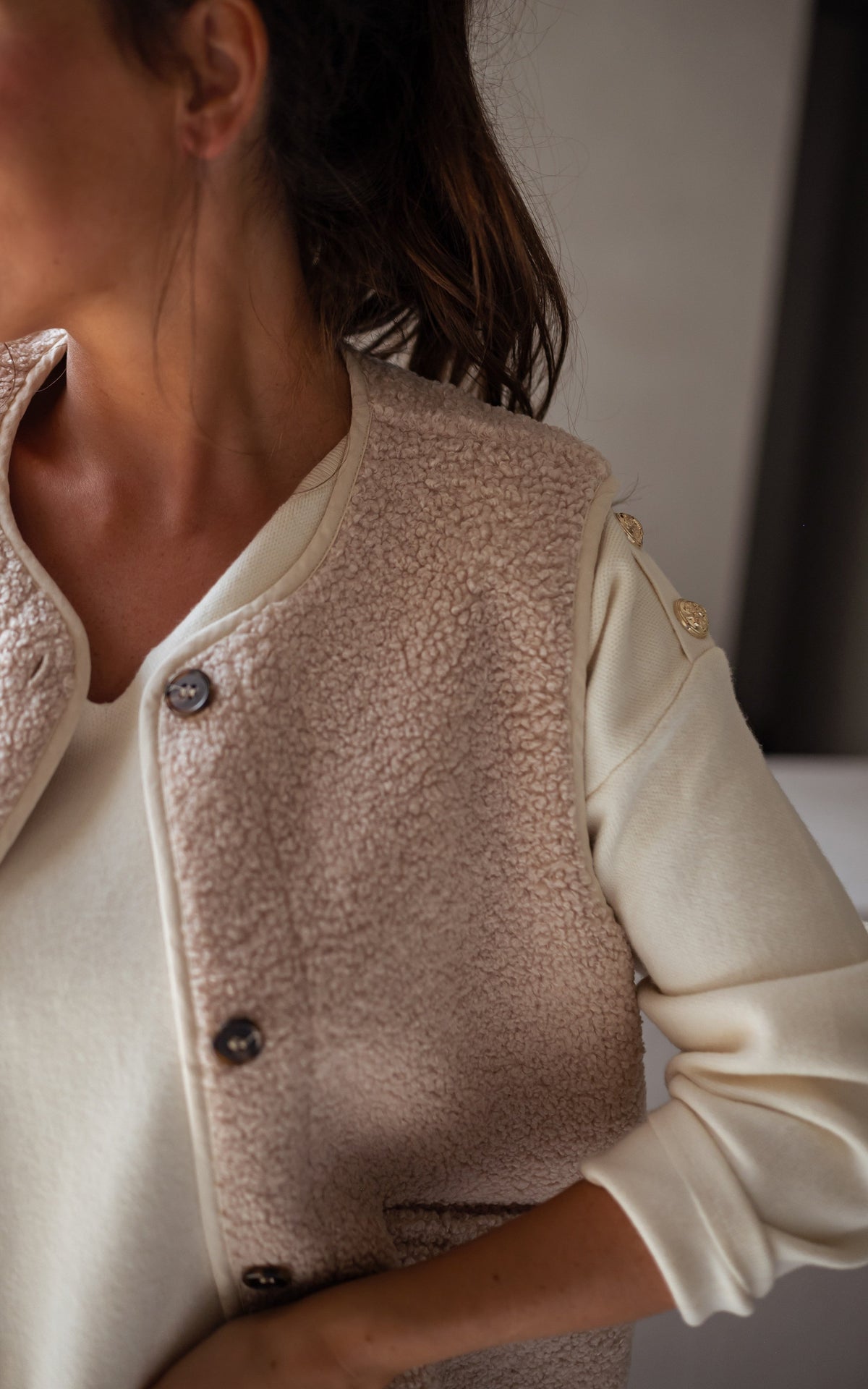 Women's Soft Fabric Gilet — Relaxed Sleeveless Layering Vest 4