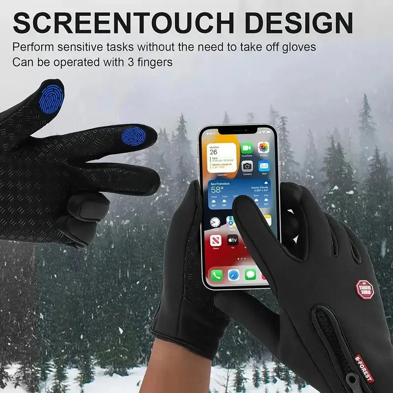 Thermal Winter Gloves — Fleece Lined Anti-Slip Unisex Fit 4