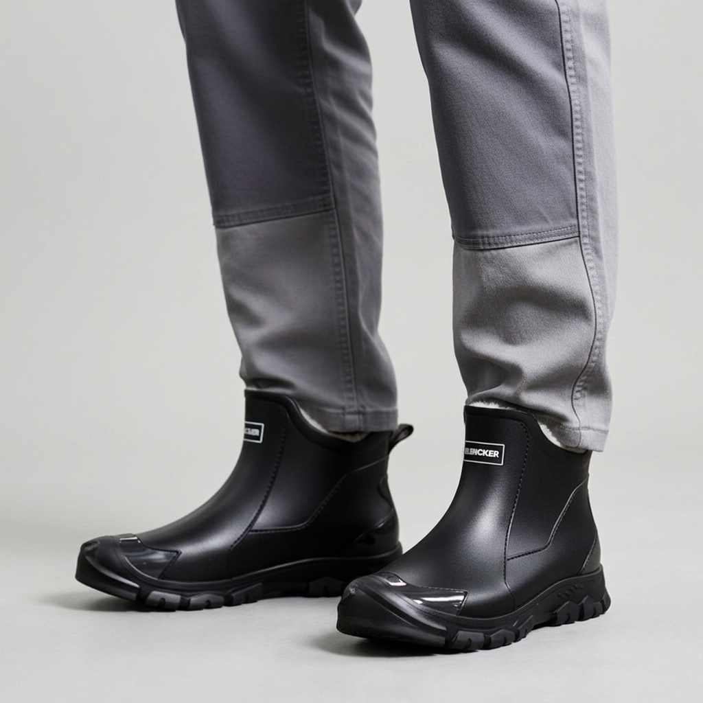 Waterproof Rubber Pull-On Ankle Boots — Grip Sole 1
