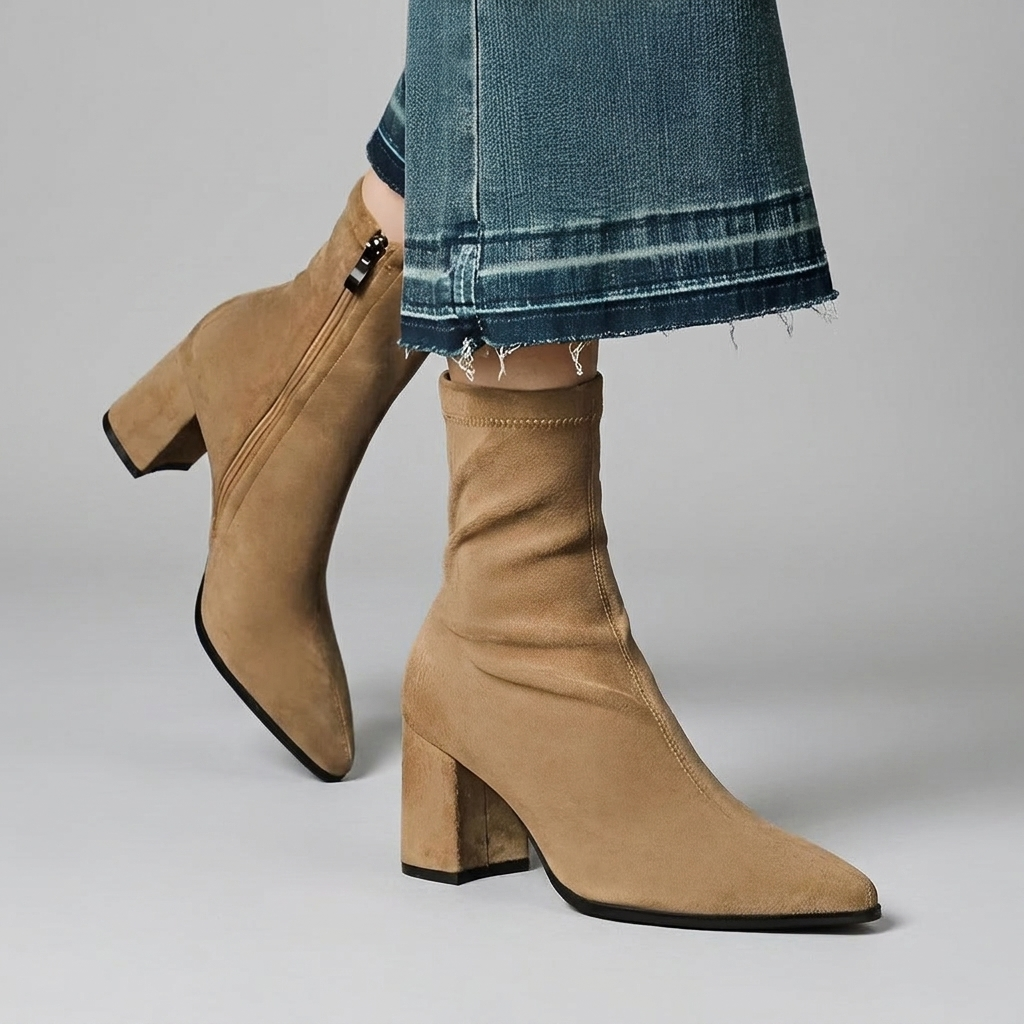 Women's Block Heel Ankle Boots Side Zip — Everyday Smart Style 1