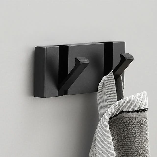 Foldable Wall Hook Rail — Aluminium, 2–6 Hooks, Gold or Black 7