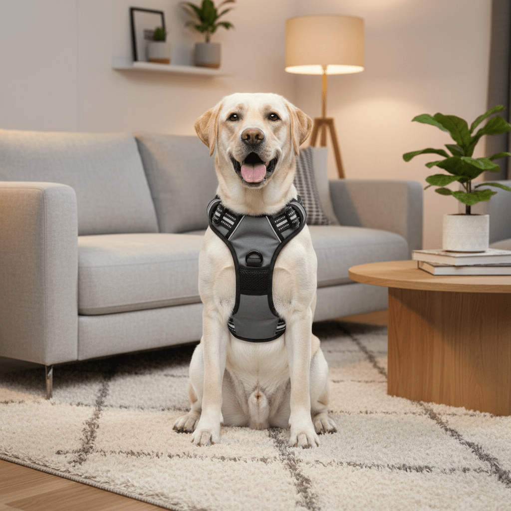 Reflective Breathable Dog Harness — Adjustable S to XL 1