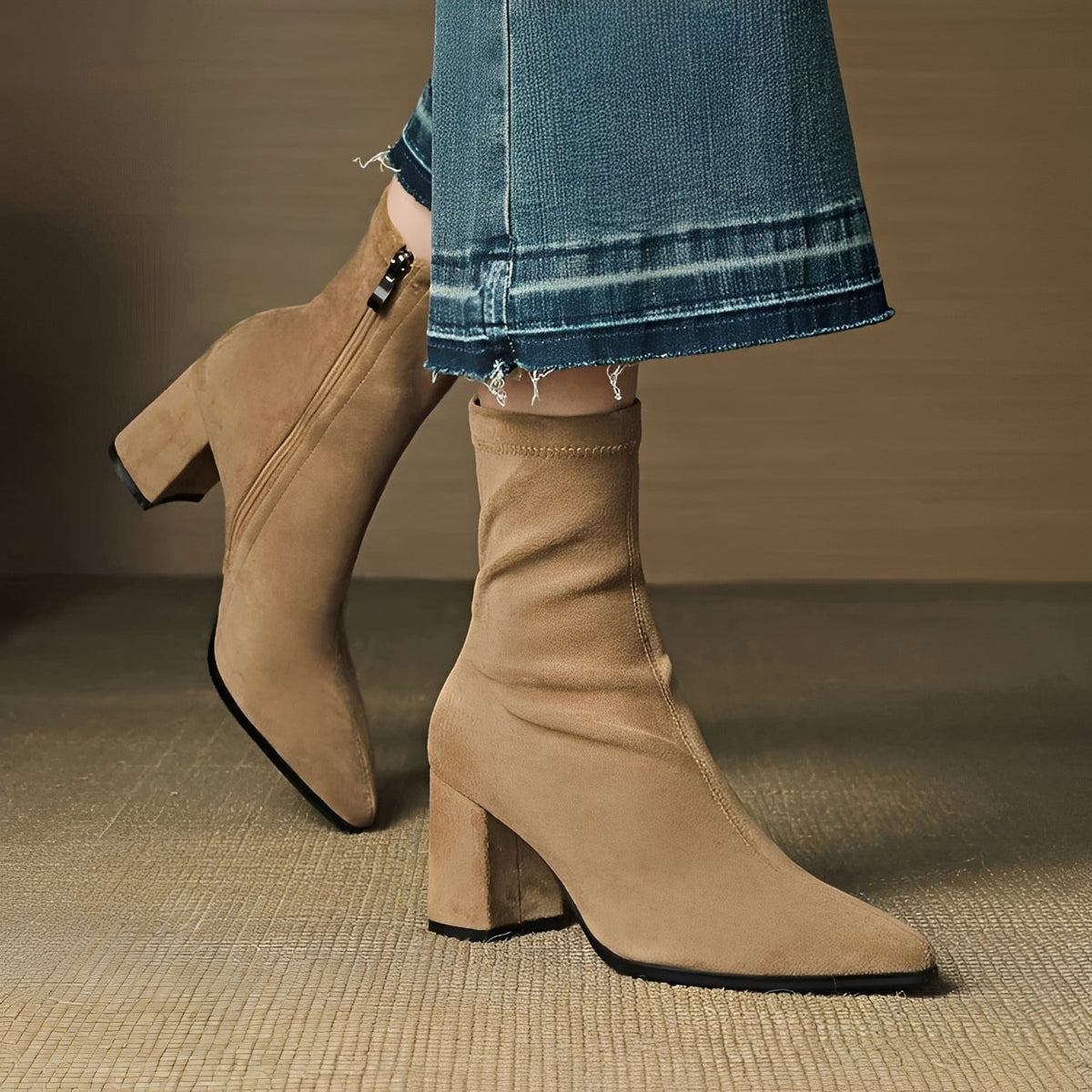 Women's Block Heel Ankle Boots Side Zip — Everyday Smart Style 2