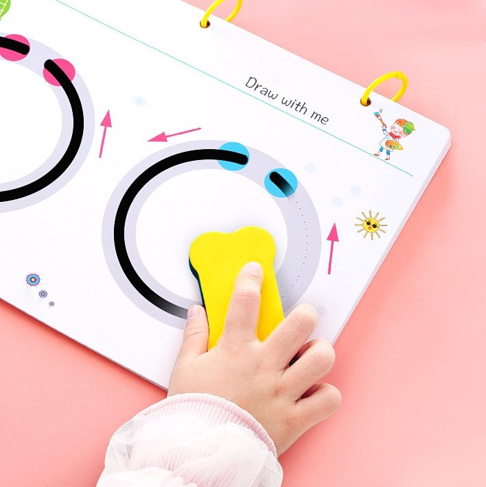 Reusable Kids Writing Workbook Set — 64 Pages & Erasable Markers 3