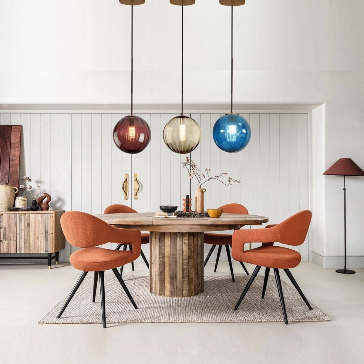 Coloured Glass Ball Pendant Light — E14 Ceiling Fitting 3