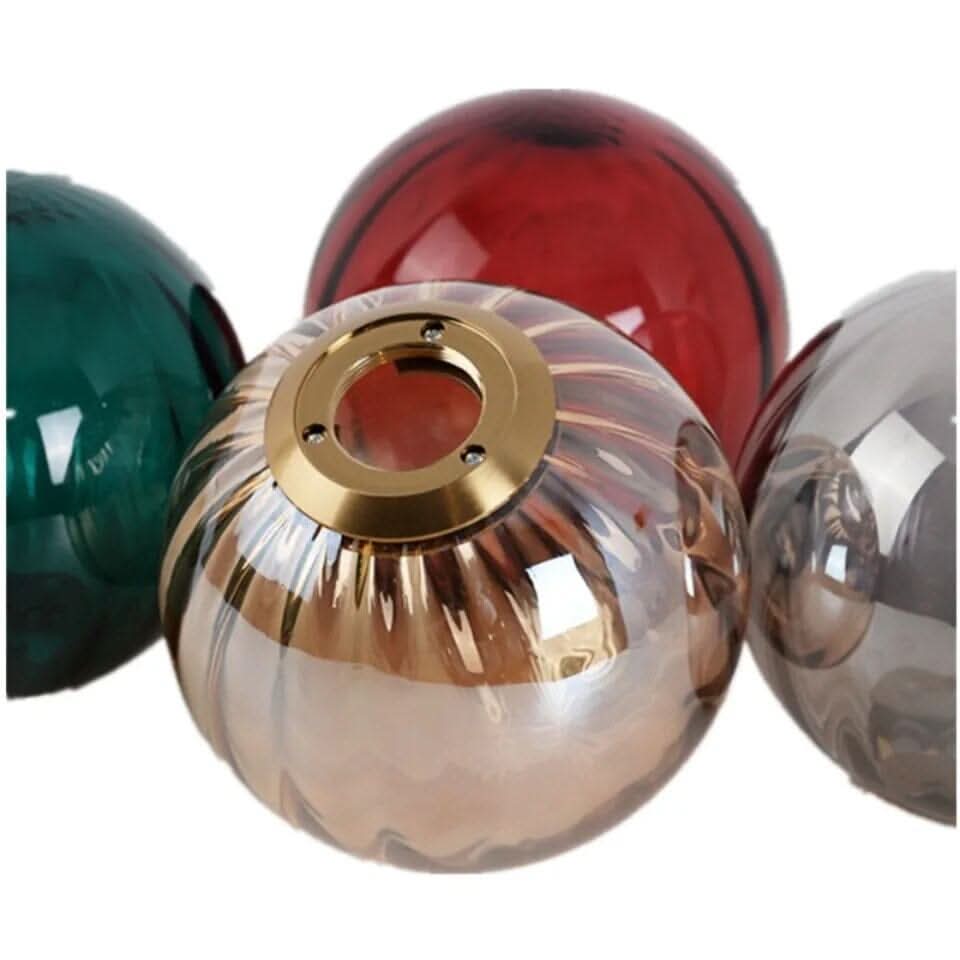 Coloured Glass Ball Pendant Light — E14 Ceiling Fitting 7
