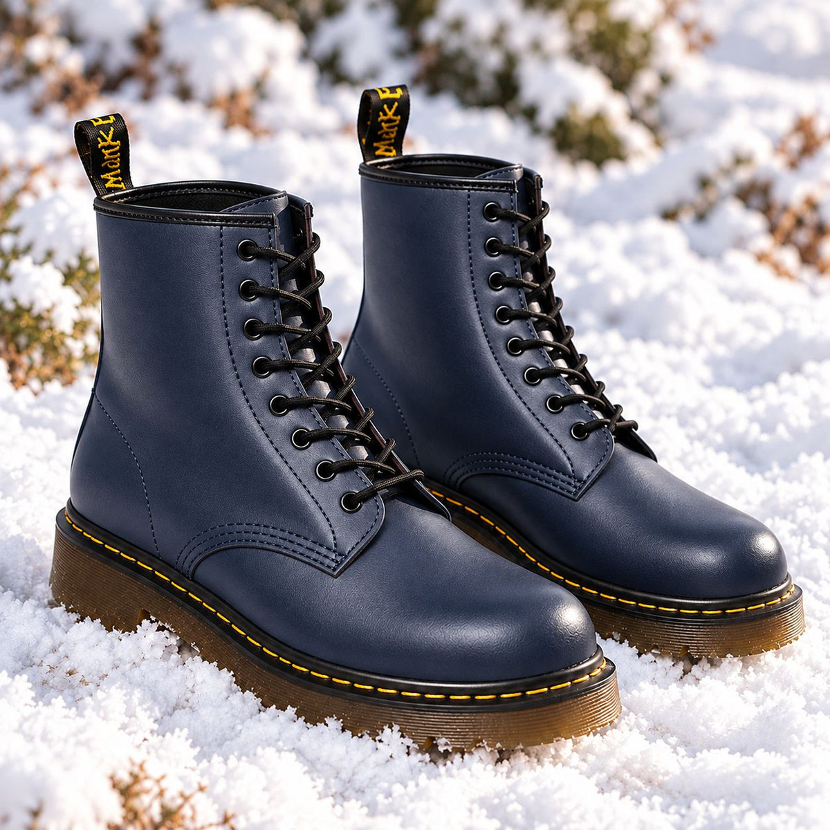 Martin Boots Unisex Genuine Leather Lace-Up — 6 Colours 9