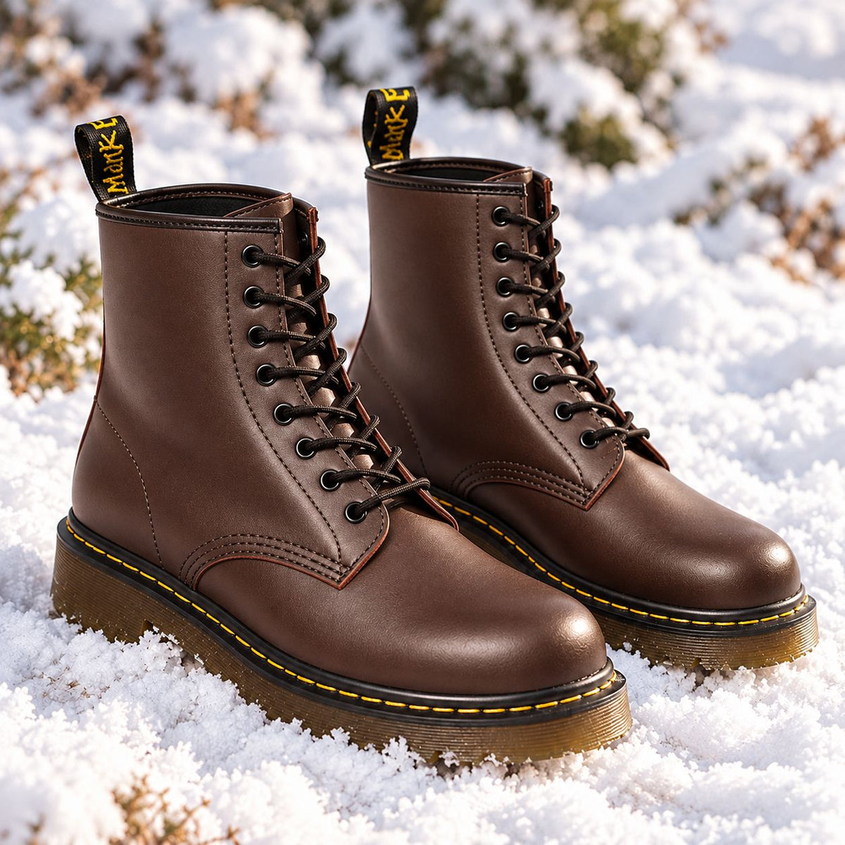 Martin Boots Unisex Genuine Leather Lace-Up — 6 Colours 10