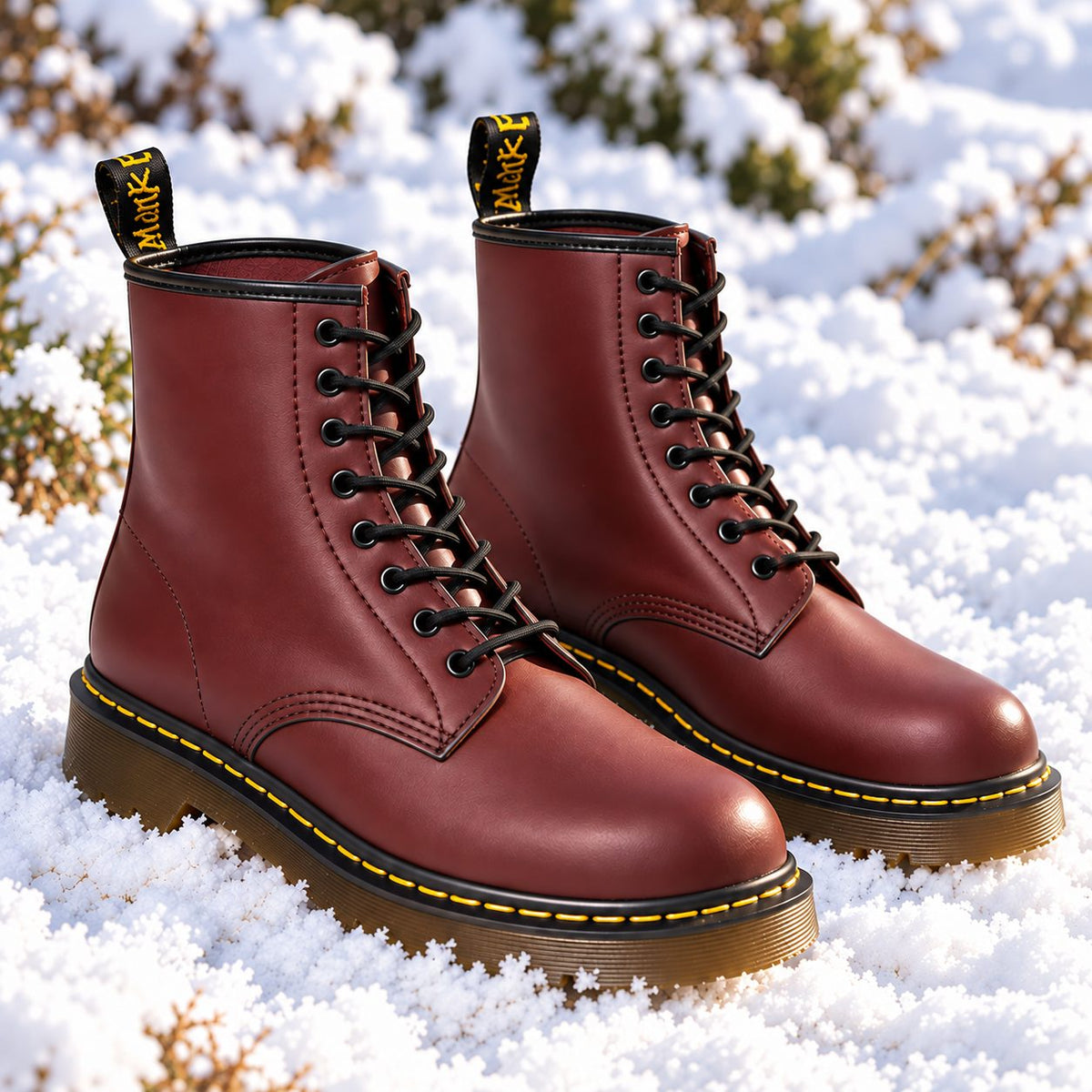 Martin Boots Unisex Genuine Leather Lace-Up — 6 Colours 8