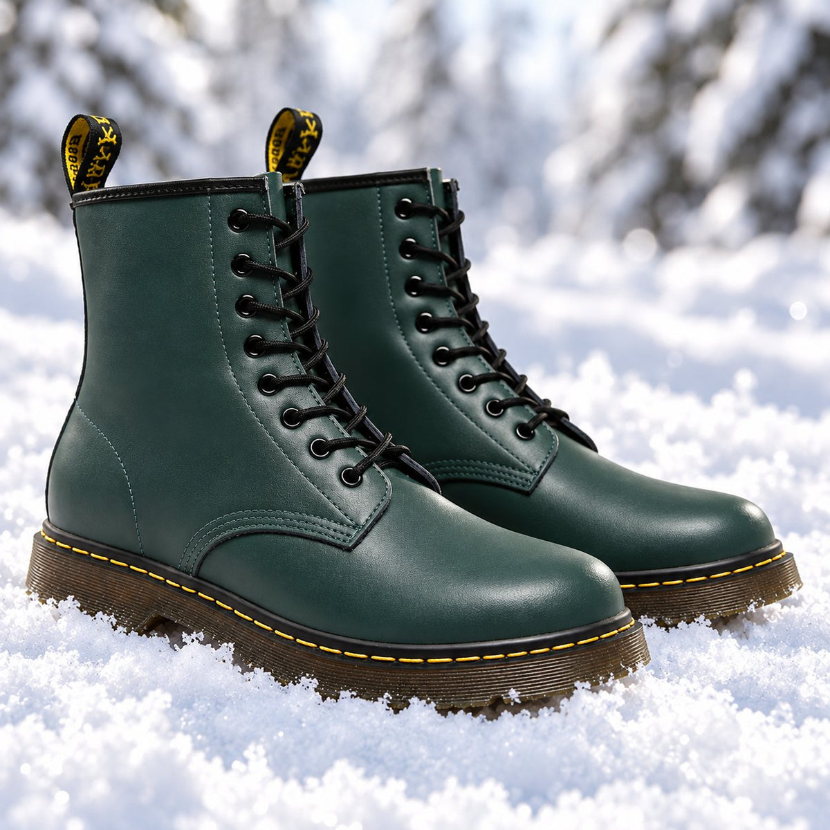 Martin Boots Unisex Genuine Leather Lace-Up — 6 Colours 11