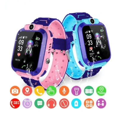 Kids Smartwatch with GPS Tracking & SOS Button — Blue or Pink 5