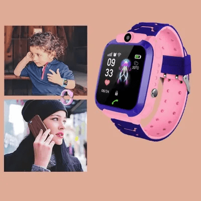 Kids Smartwatch with GPS Tracking & SOS Button — Blue or Pink 4