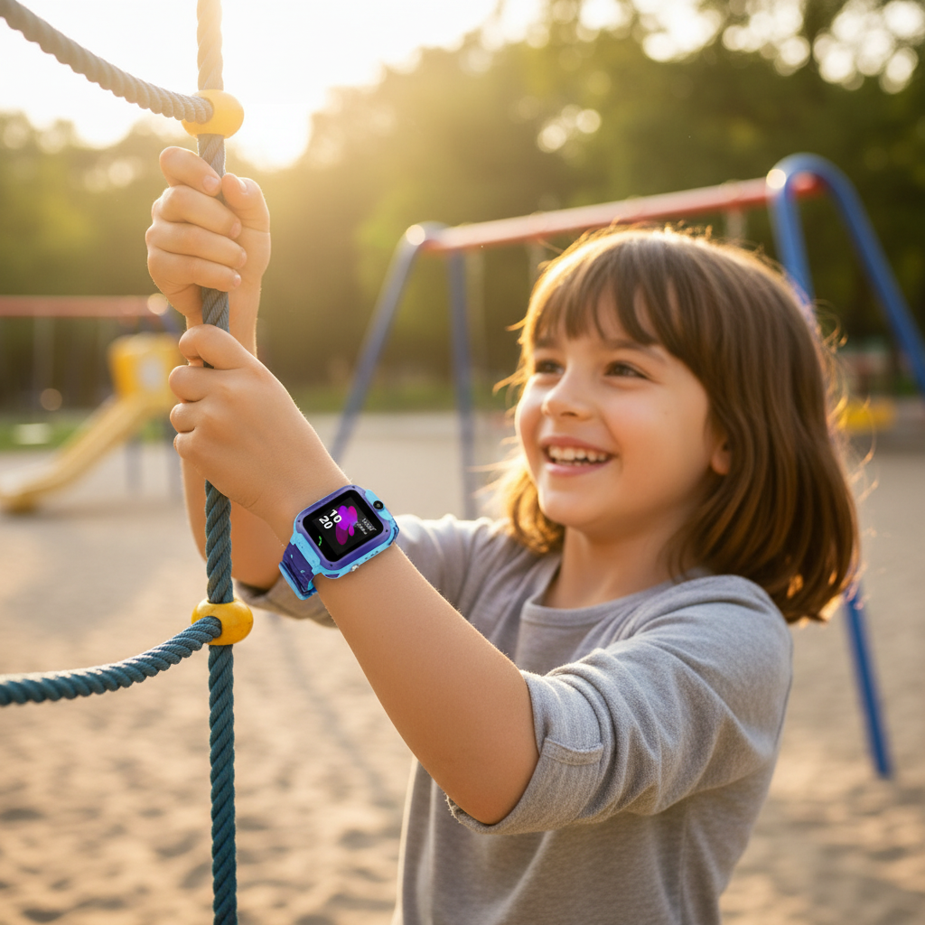 Kids Smartwatch with GPS Tracking & SOS Button — Blue or Pink 2