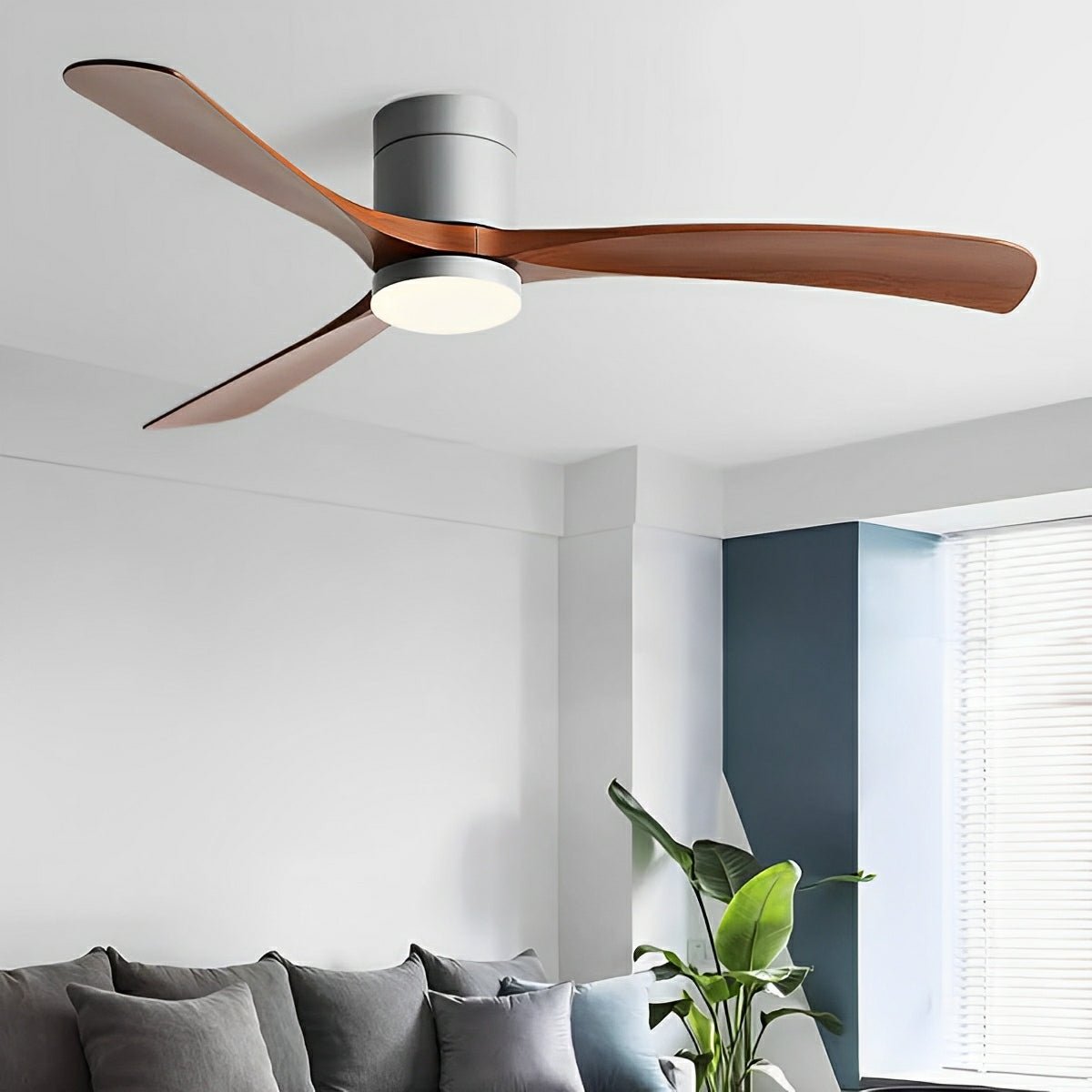 Modern Ceiling Fan with LED Light — 6 Speeds & Reversible Motor 5
