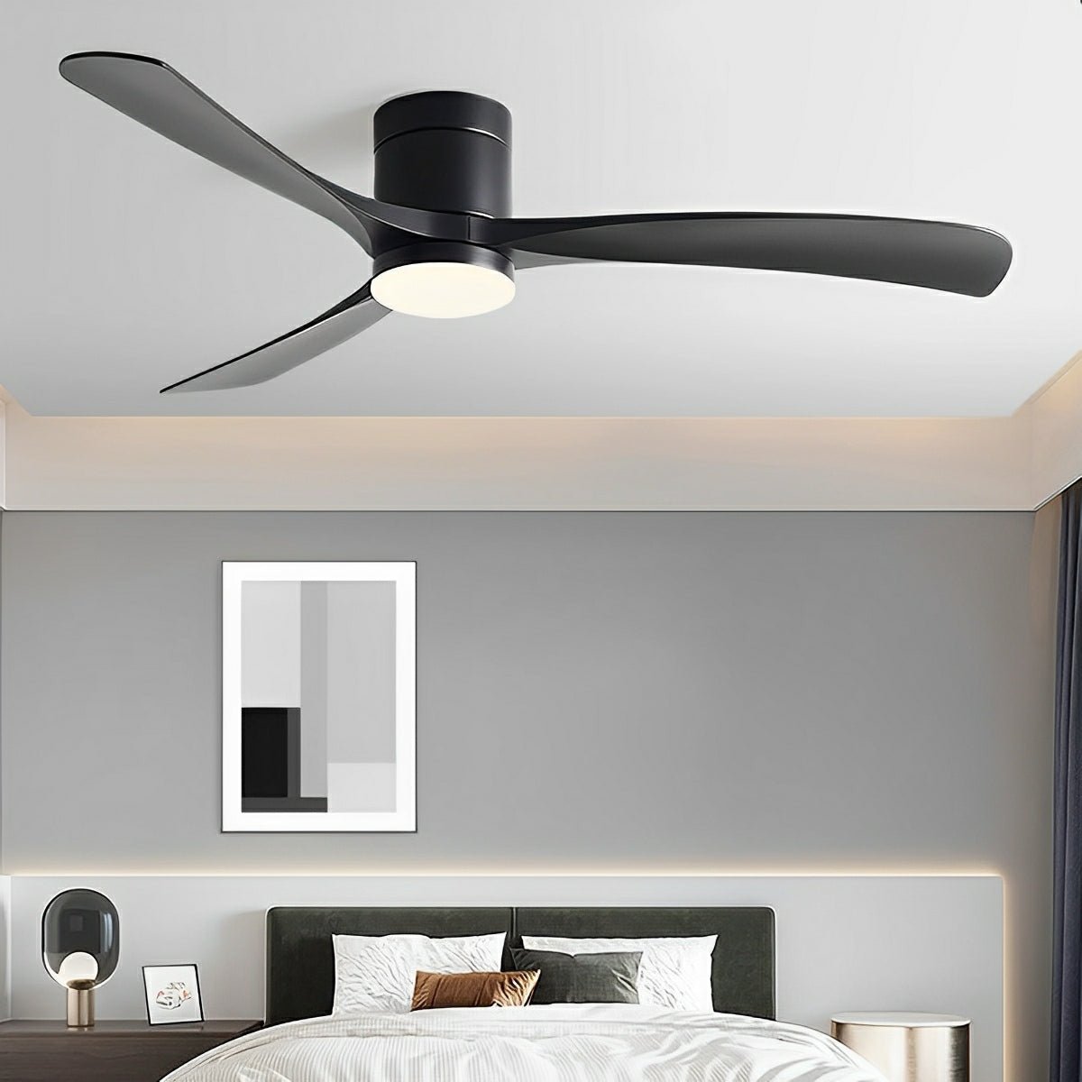Modern Ceiling Fan with LED Light — 6 Speeds & Reversible Motor 6