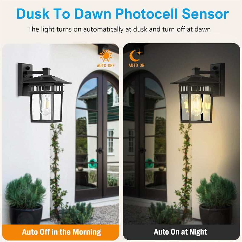 Outdoor Waterproof Lantern Wall Light — Aluminum E27 IP23 11