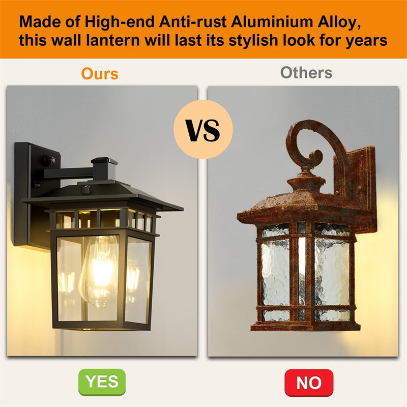 Outdoor Waterproof Lantern Wall Light — Aluminum E27 IP23 13