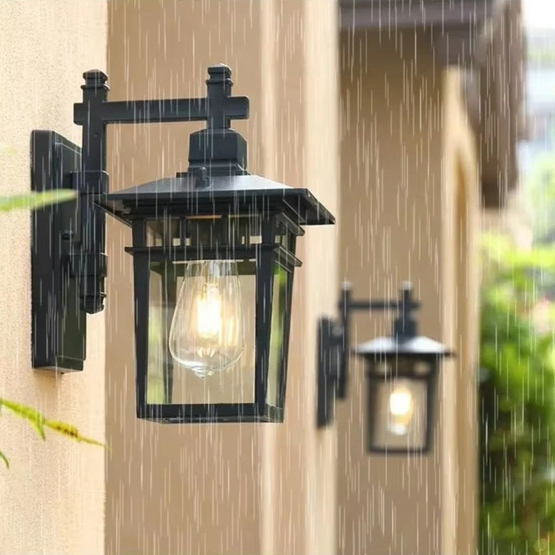 Outdoor Waterproof Lantern Wall Light — Aluminum E27 IP23 4