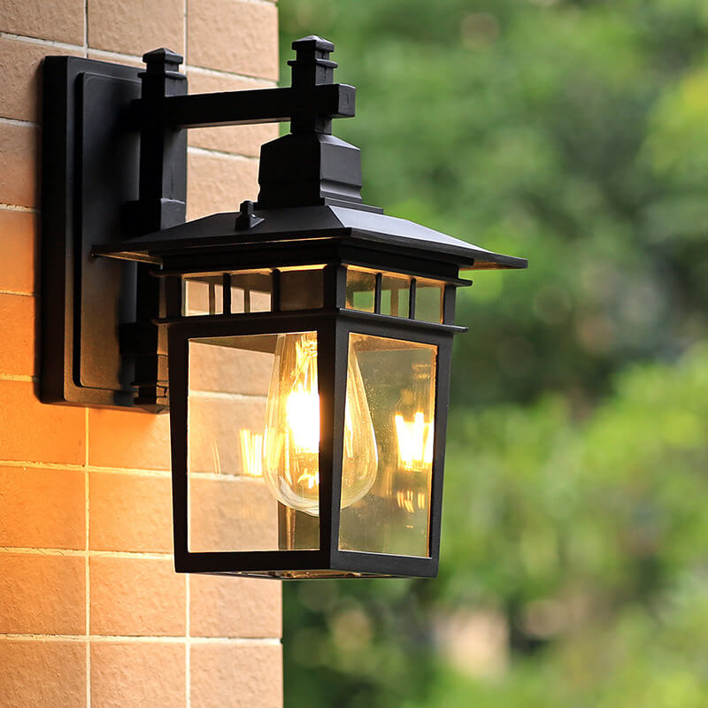 Outdoor Waterproof Lantern Wall Light — Aluminum E27 IP23 8