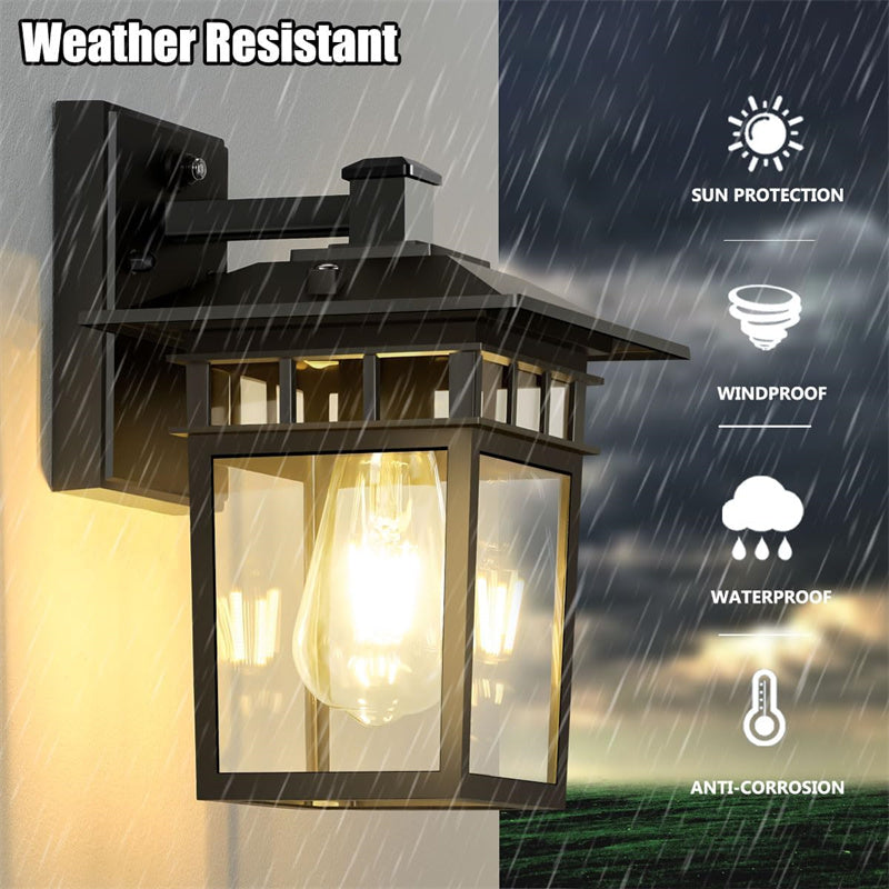 Outdoor Waterproof Lantern Wall Light — Aluminum E27 IP23 9