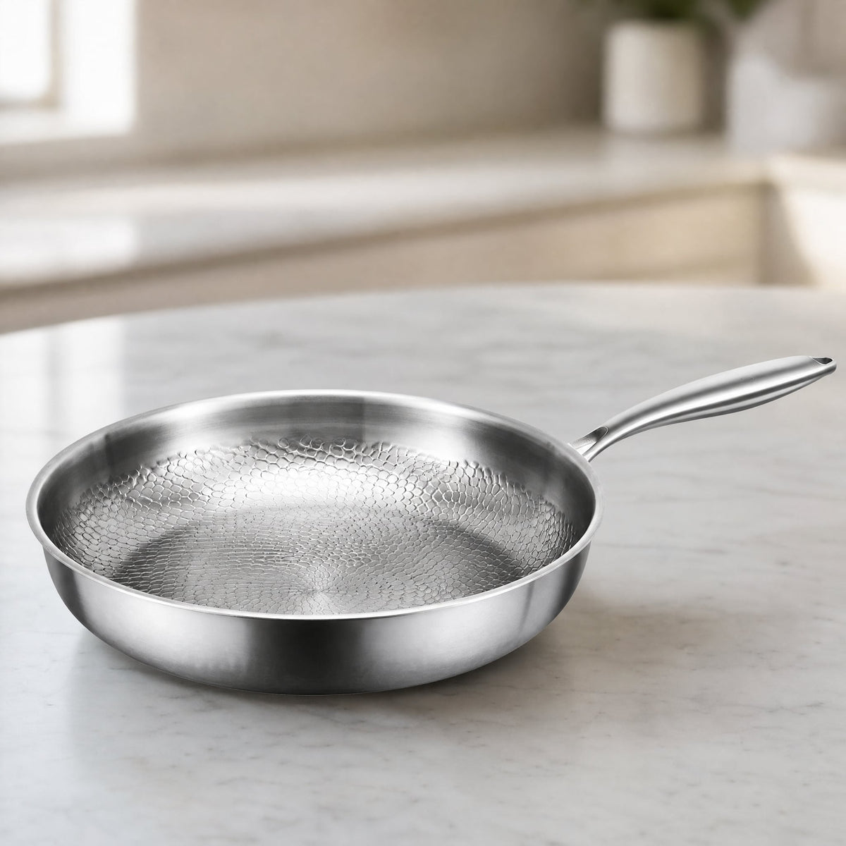 Honeycomb Non-Stick Stainless Steel Frying Pan — Gas & Induction 1