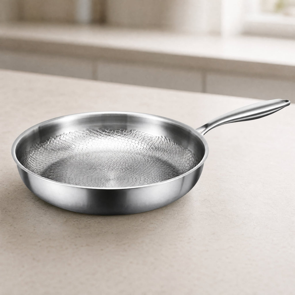 Honeycomb Non-Stick Stainless Steel Frying Pan — Gas & Induction 10