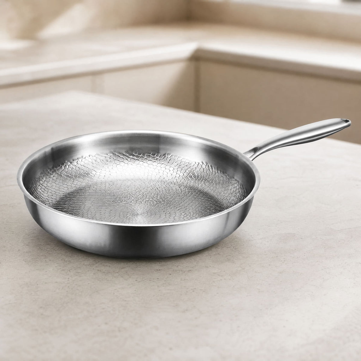 Honeycomb Non-Stick Stainless Steel Frying Pan — Gas & Induction 11