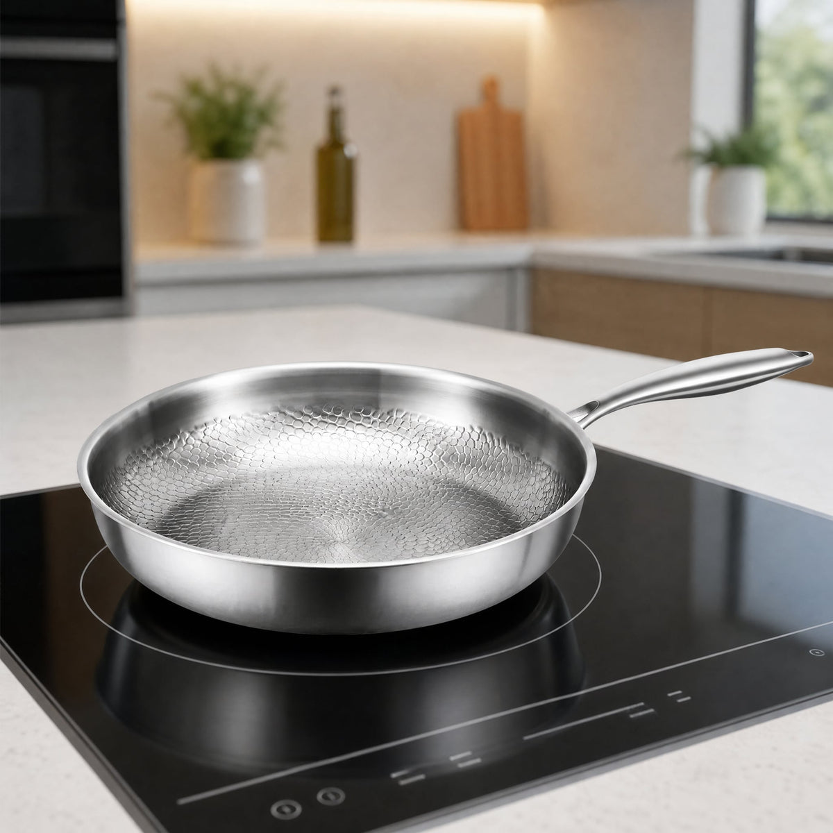 Honeycomb Non-Stick Stainless Steel Frying Pan — Gas & Induction 5