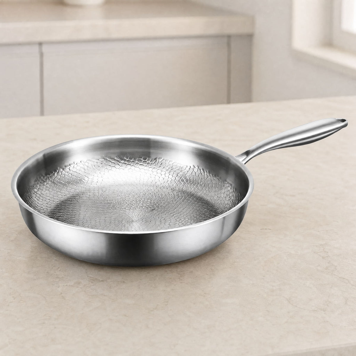 Honeycomb Non-Stick Stainless Steel Frying Pan — Gas & Induction 8