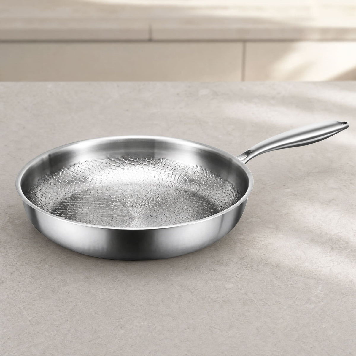 Honeycomb Non-Stick Stainless Steel Frying Pan — Gas & Induction 9