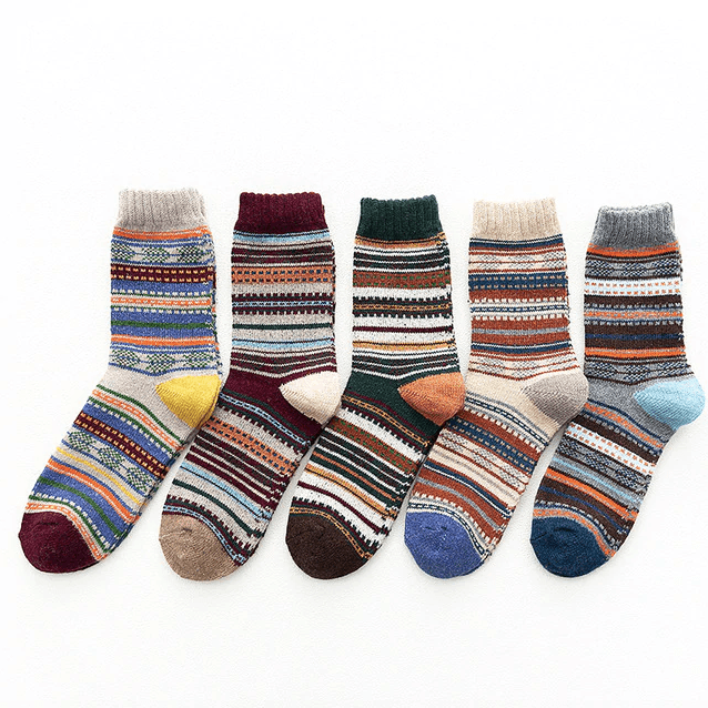 Nordic Winter Socks — Scandinavian Wool Blend, 5 Pairs 10