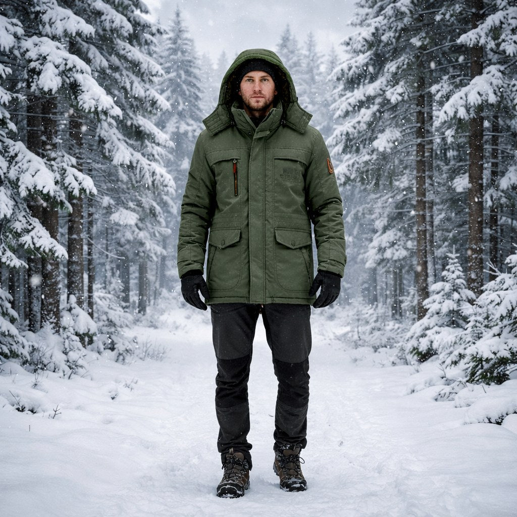 Women's Windproof Padded Parka — Fleece Lined Mid-Length Coat 10