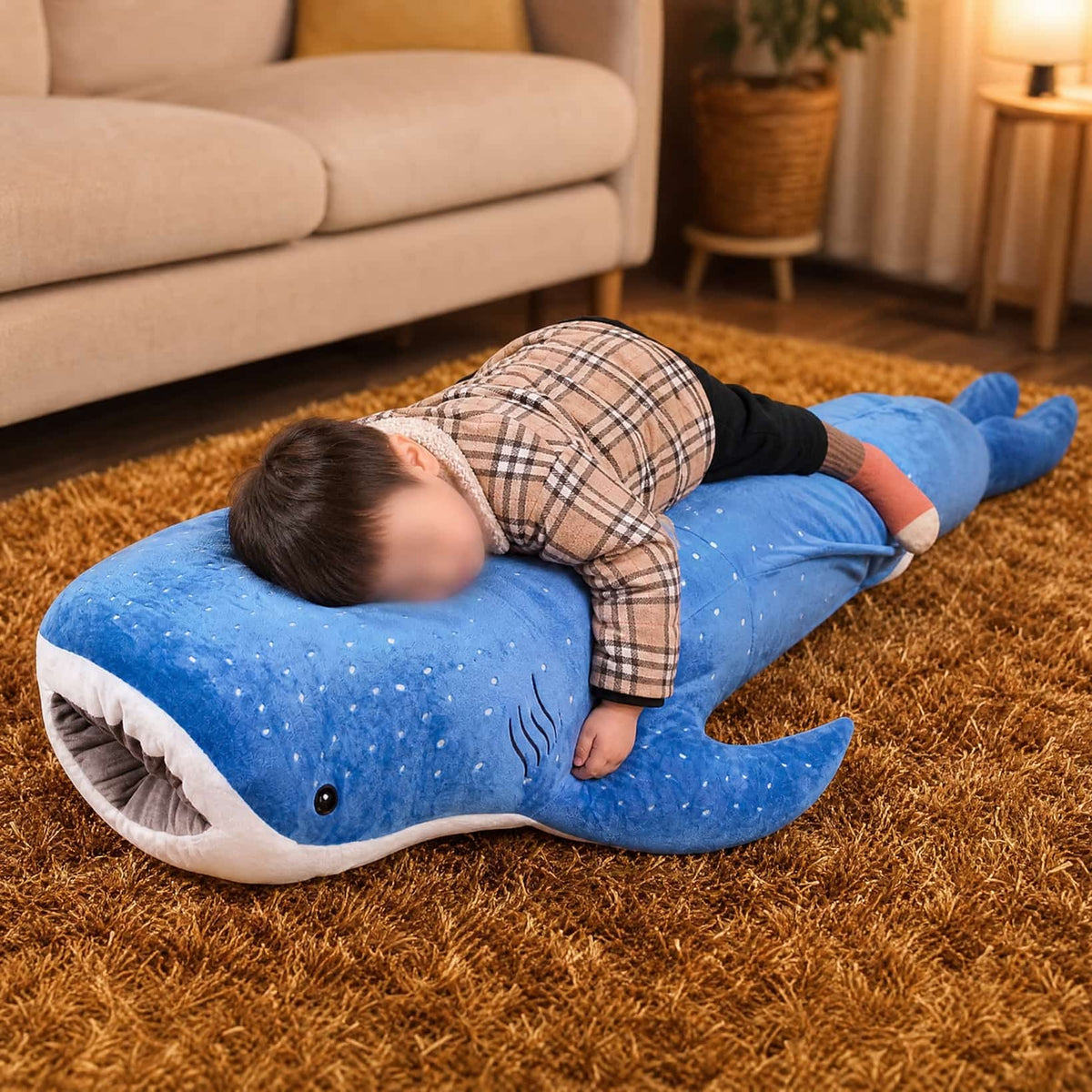 Whale Shark Plush Toy 50 cm — Soft Stuffed Cuddle Cushion 2