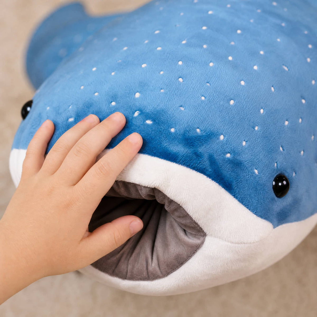 Whale Shark Plush Toy 50 cm — Soft Stuffed Cuddle Cushion 3