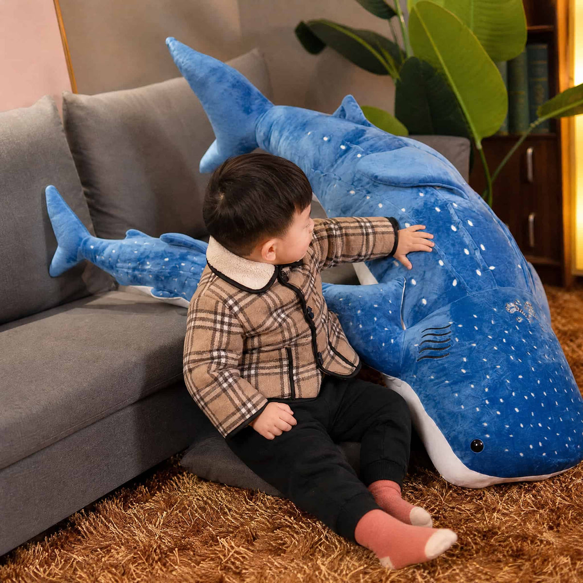 Whale Shark Plush Toy 50 cm — Soft Stuffed Cuddle Cushion 4