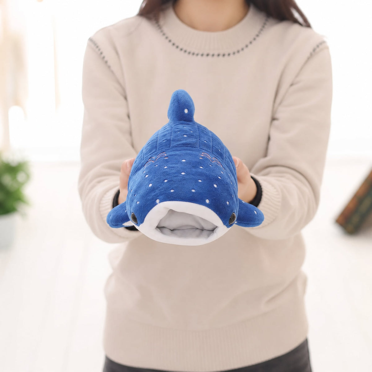 Whale Shark Plush Toy 50 cm — Soft Stuffed Cuddle Cushion 5
