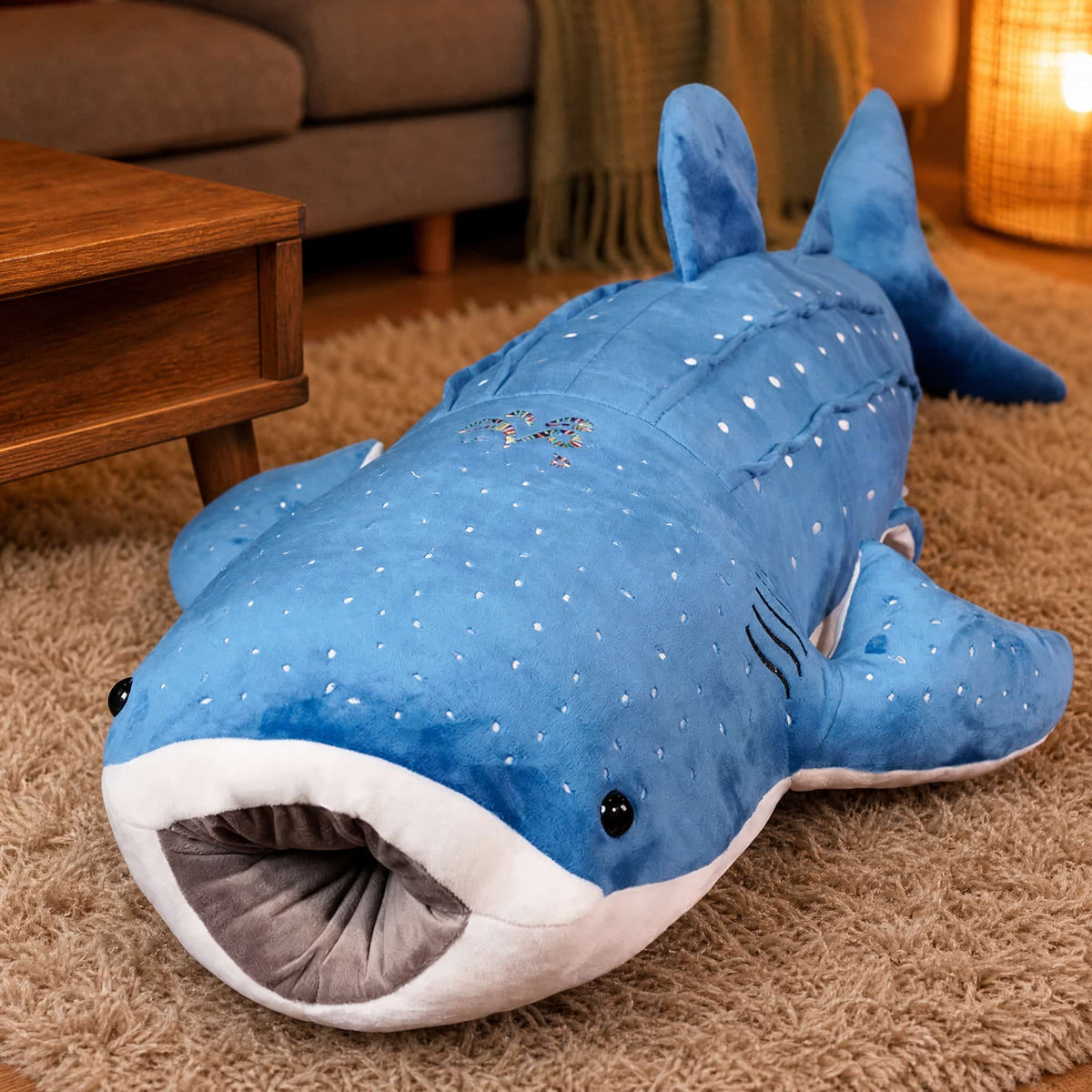 Whale Shark Plush Toy 50 cm — Soft Stuffed Cuddle Cushion 6