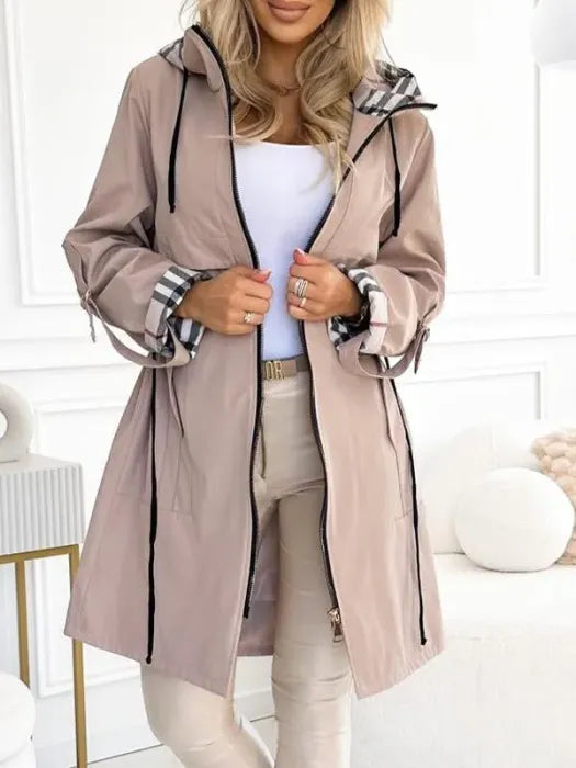 Women's Waterproof Windproof Zip Coat — Tailored Hooded Fit 2