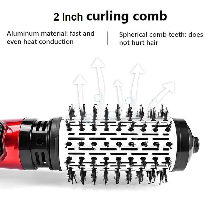 Rotating Hair Dryer Brush — 2 Interchangeable Heads & 360° Spin 17