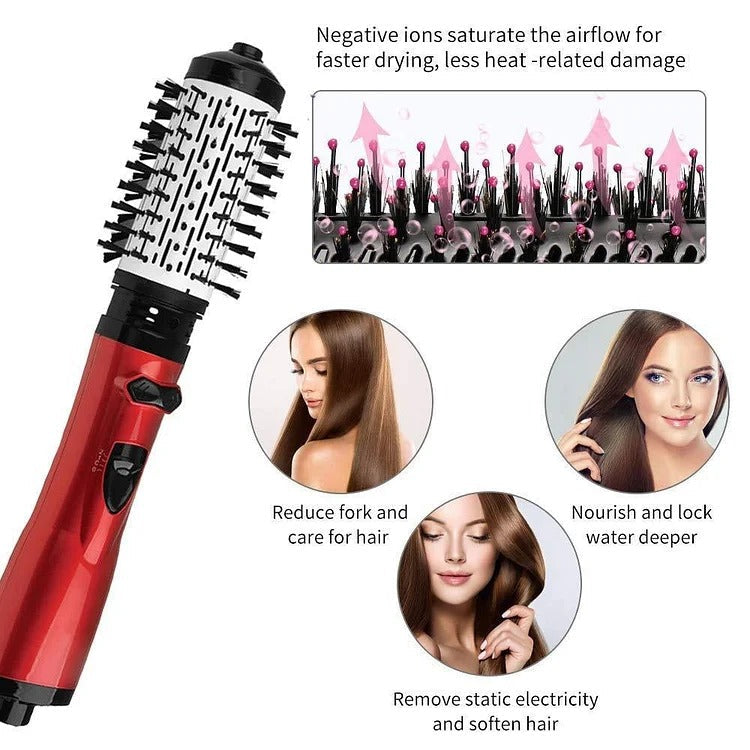 Rotating Hair Dryer Brush — 2 Interchangeable Heads & 360° Spin 6