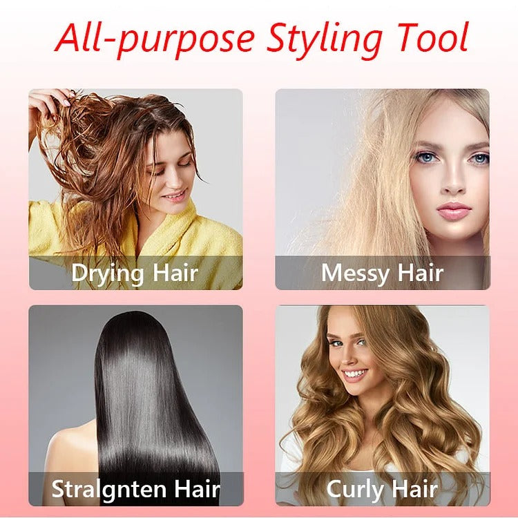 Rotating Hair Dryer Brush — 2 Interchangeable Heads & 360° Spin 4