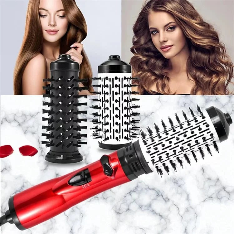 Rotating Hair Dryer Brush — 2 Interchangeable Heads & 360° Spin 1