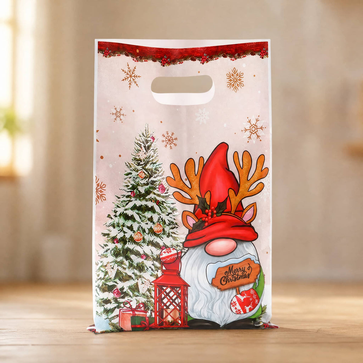 Christmas Gift Bags with Die-Cut Handle — Set of 10, 25 or 50 12