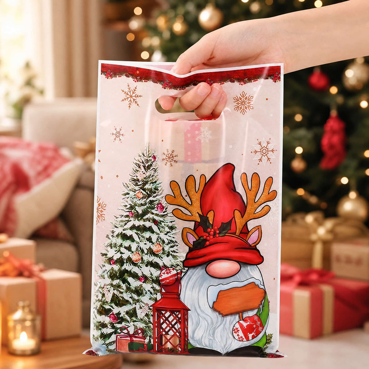 Christmas Gift Bags with Die-Cut Handle — Set of 10, 25 or 50 2